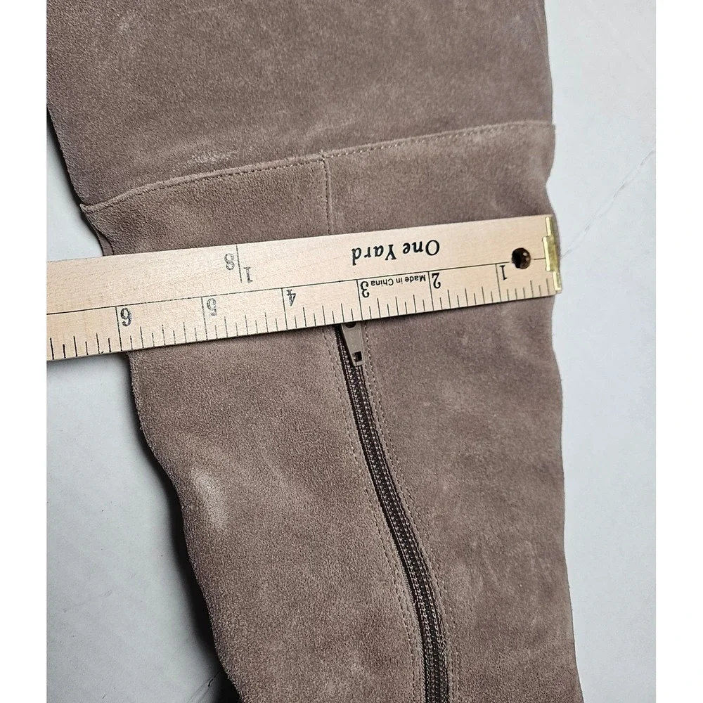 Sole Society Sonoma Over The Knee Boots Women's‎ Size 6 Mushroom Suede Size Zip